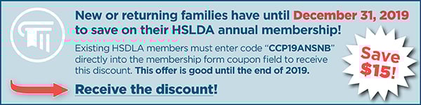 HSLDA Discount December 2019 SR Newsletter Ad