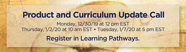 Product Curriculum Updates Call December SR Newsletter